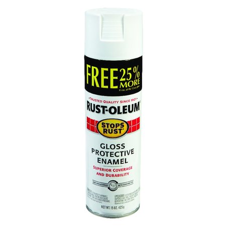 RUST-OLEUM White, Gloss, 12 oz 254142